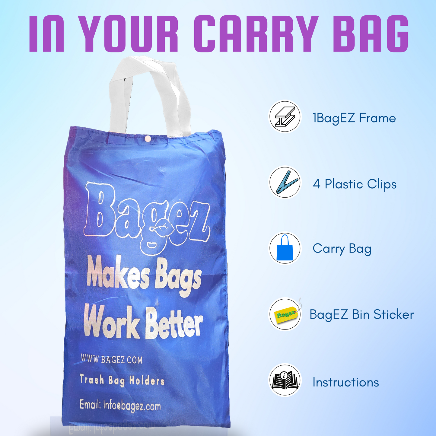 BagEZ Eco-Friendly Garbage Can Deodorizer & Maggot Killer | Dual-Container Trash Can Odor Eliminator | Touchless Cleaning Kit for 26-35 Gallon Cans | Prevents Pests & Keeps Bins Fresh