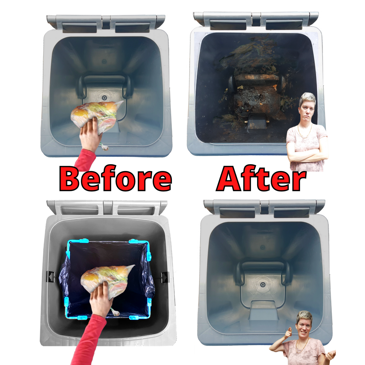 BagEZ Garbage Can Deodorizer & Maggot Killer | Dual-Container Odor Control System | Eco-Friendly Trash Can Cleaning Kit | Prevents Pests & Keeps Bins Fresh | Fits 32-95 Gallon Cans