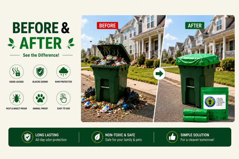 Trash Smell Buster Odor Insects Protective Cover