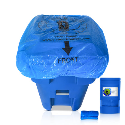 Trash Smell Buster Plastic Cover Keeps Odor inside Garbage Can and insects, flies and small animals away! (One Cover per bag)