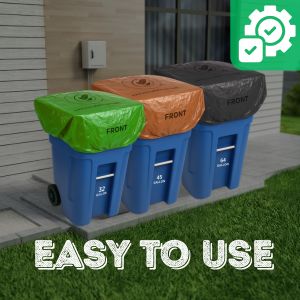 Trash Smell Buster™ Lemon-Scented Trash Can Cover – Locks in Odors & Keeps Pests Out!