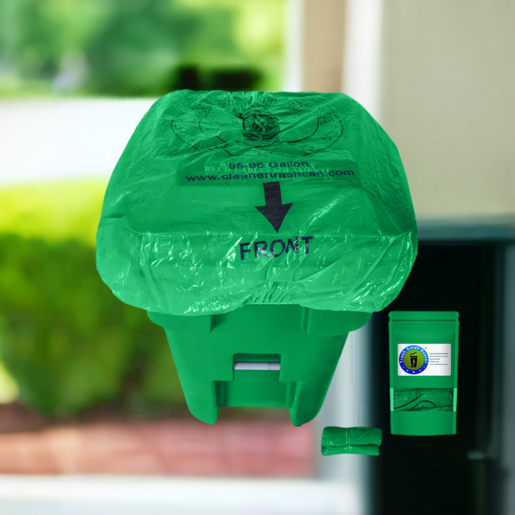 Trash Smell Buster Plastic Cover Keeps Odor inside Garbage Can and insects, flies and small animals away! (One Cover per bag)