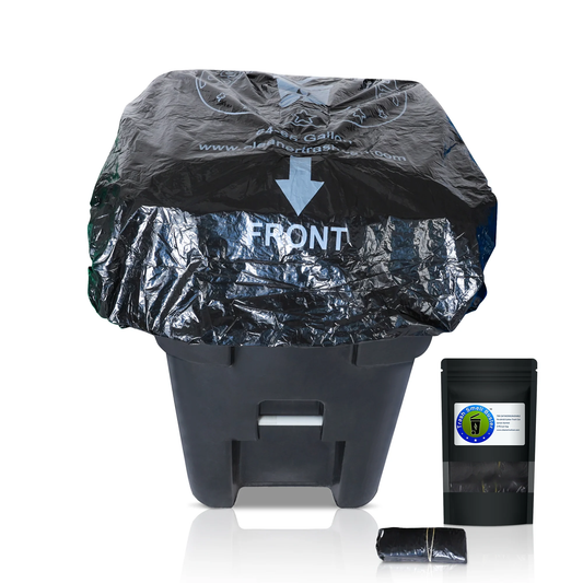 Trash Smell Buster Plastic Cover Keeps Odor inside Garbage Can and insects, flies and small animals away! (One Cover per bag)