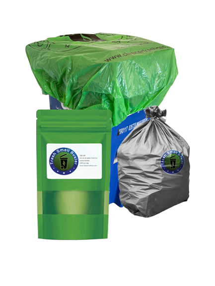 Trash Smell Buster Plastic Cover Keeps Odor inside Garbage Can and insects, flies and small animals away! (One Cover per bag)