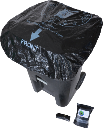 Trash Smell Buster Plastic Cover Keeps Odor inside Garbage Can and insects, flies and small animals away! (One Cover per bag)