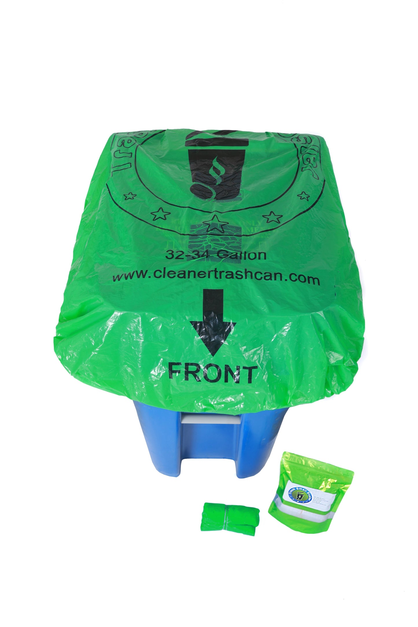 Trash Smell Buster Plastic Cover Keeps Odor inside Garbage Can and insects, flies and small animals away! (One Cover per bag)