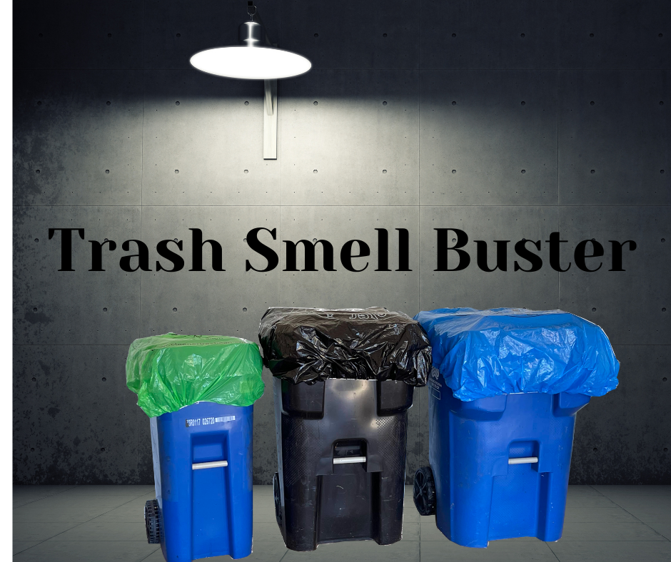 Trash Smell Buster Plastic Cover Keeps Odor inside Garbage Can and insects, flies and small animals away! (One Cover per bag)