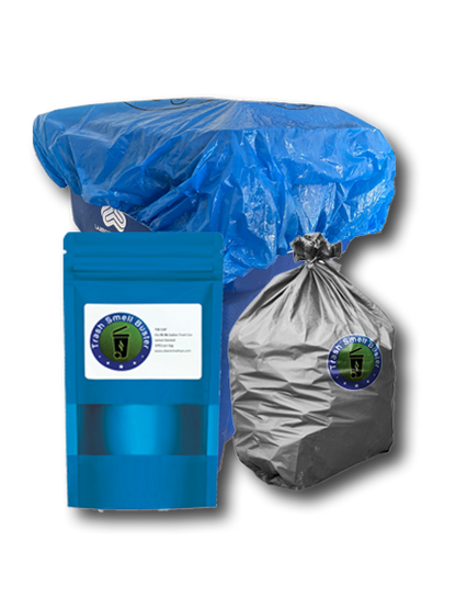 Trash Smell Buster Plastic Cover Keeps Odor inside Garbage Can and insects, flies and small animals away! (One Cover per bag)